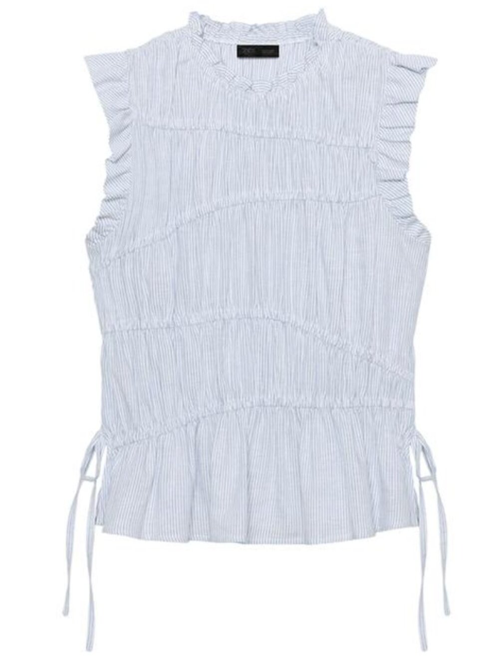 Zara Striped Stretch Top (Blue & White)